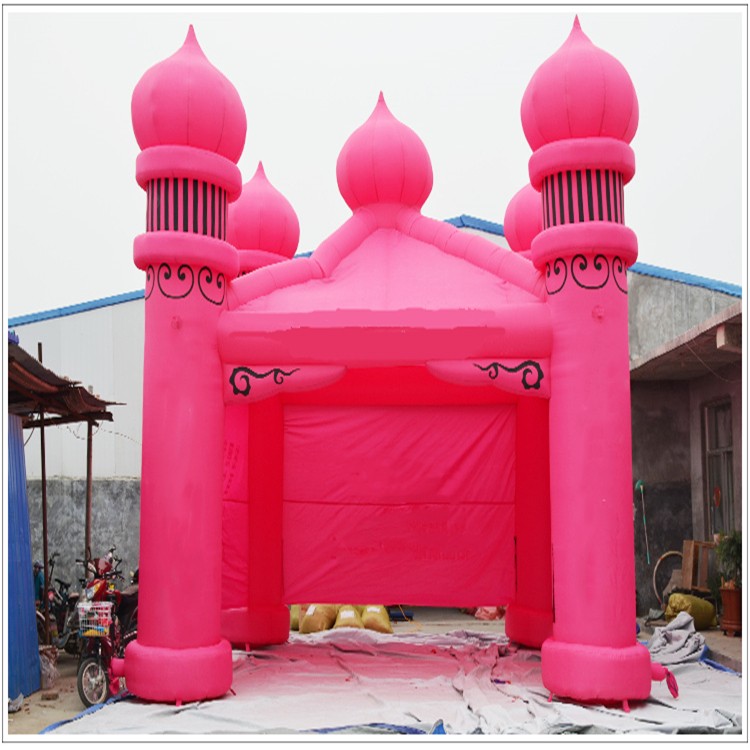 安次粉色帐篷